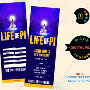 LIFE of PI Broadway Musical Ticket, Life of PI the Musical Broadway
