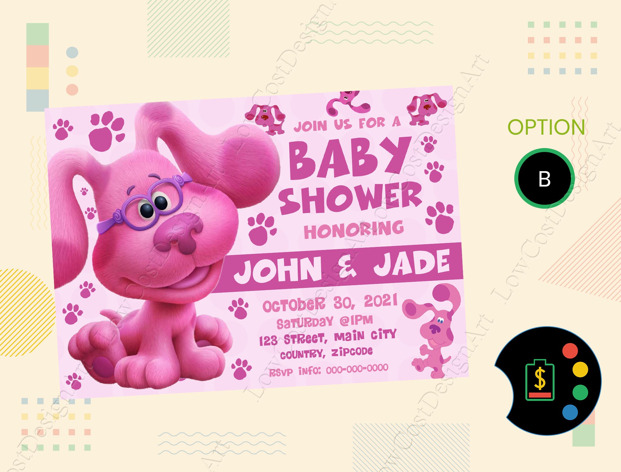 Baby Shower Blues Clues Invitation Baby Shower Invitation - Etsy