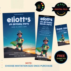 ELIO Birthday Invitation, ELIO Movie Ticket, ELIO Thank You Tag, Elio Digital Invite, Elio Birthday Party, Elio Movie Party