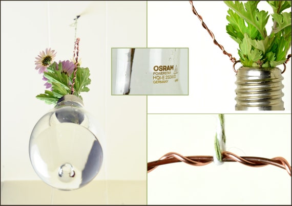 Hangevase Light Bulb Vase Big Upcycling Glass Vase Etsy