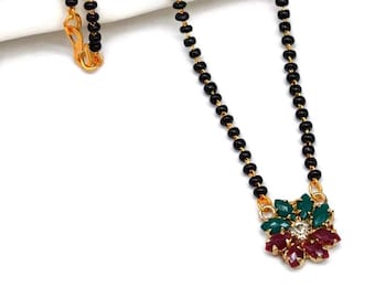 Red Bead Mangalsutra - Etsy Australia