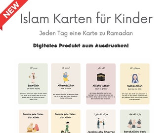 German Islam Cards for Children for Ramadan