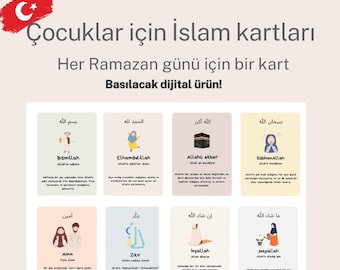 Turkish Islam Cards for Kids for Ramadan
