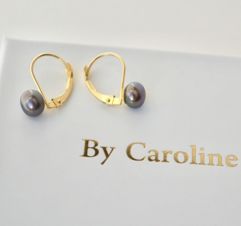 Gold Freshwater Pearl Earrings