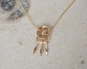 Propellor necklace/ gold statement pendant/ gold pendant/ gold propellor necklace