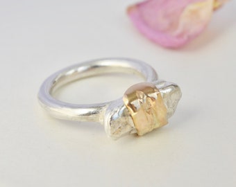 Mixed Metal Pebble Ring *Special Price