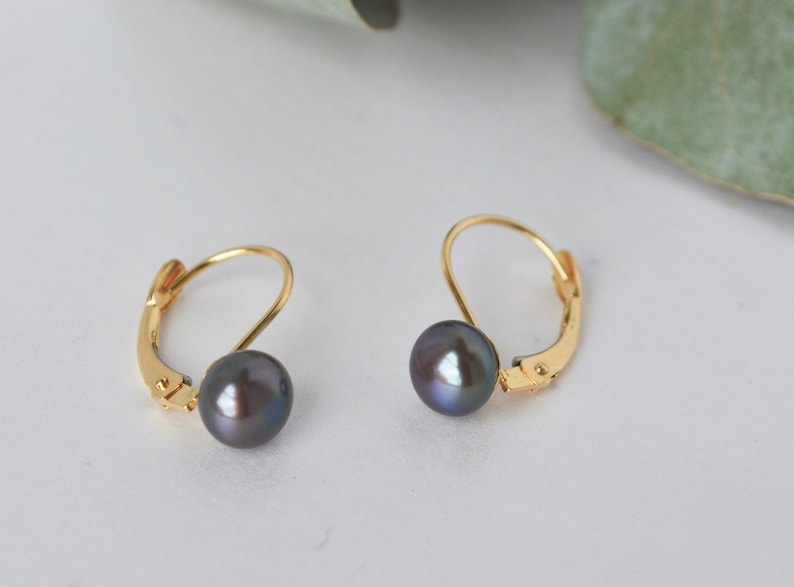 Gold Freshwater Pearl Earrings