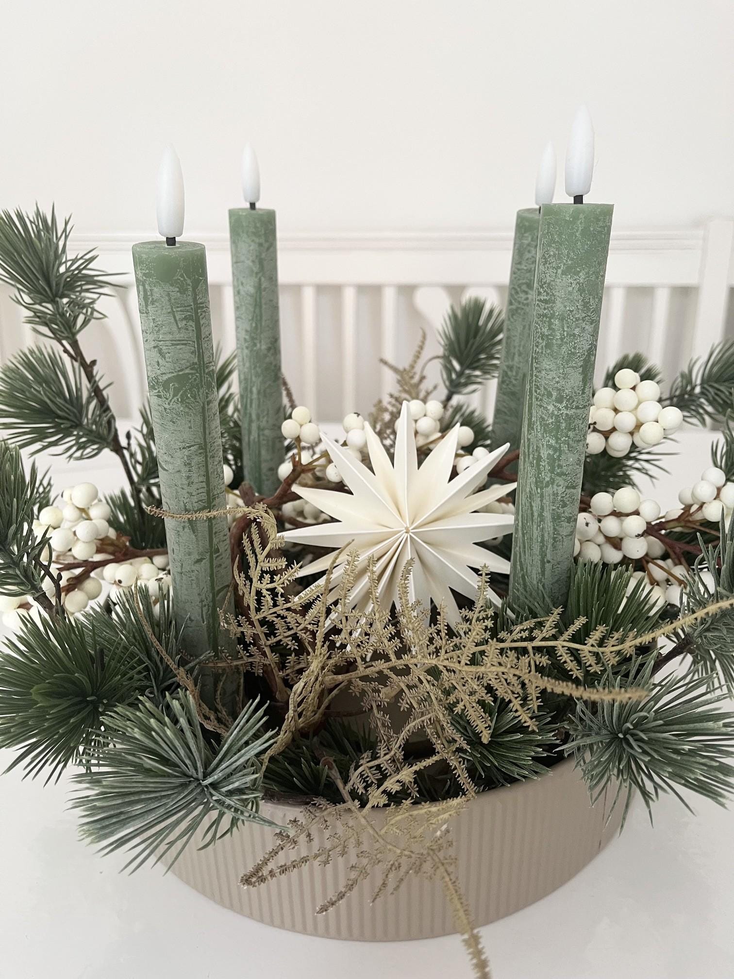 Länglicher adventskranz