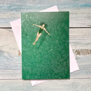 Biglietto di auguri Wild Swimming. Pace non ritmo