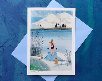 Wild swimming card – Breaking The ice – For winter swimmers