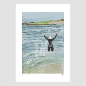 Wild swimming print. Feel Good Swim.