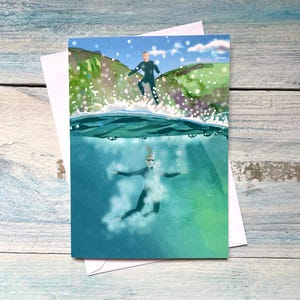 Wild Swimming-wenskaart: Jump Into June