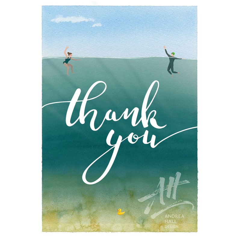 Thank You card for open water swimmers image 2