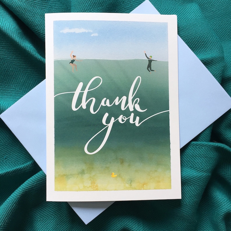 Thank You card for open water swimmers image 1