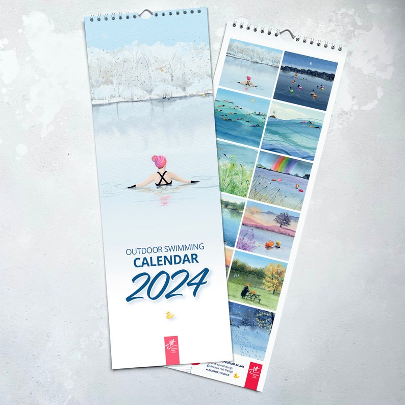 2024 Outdoor Wild Swimming Calendar. Features 12 Images by Andrea Hall