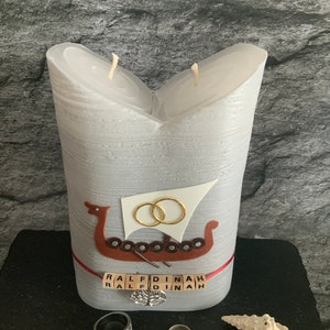 Wedding candle Vikings with Yggdrasil talisman image 6