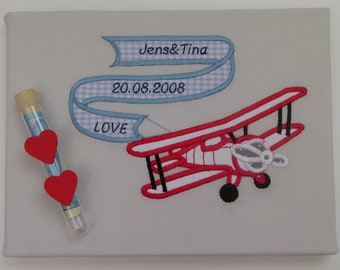 Money gift wedding gift airplane with Name