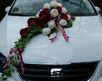 Car jewelry Callas modern silk flowers