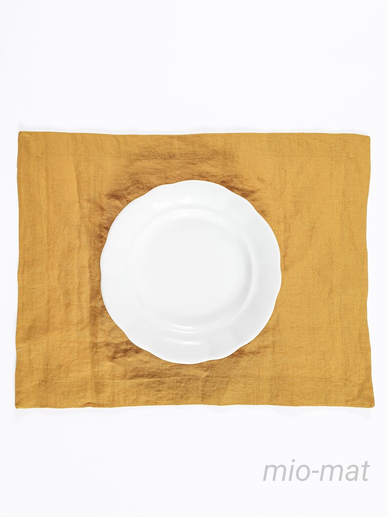 Linen Placemat Set of 246812 Etsy