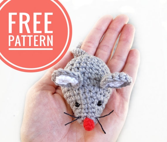 Free Crochet Mouse Pattern Easy To Follow Mouse Pdf Pattern Handmade Toy Pattern In English Knitting Toy Tutorial Bargain Knited Rat
