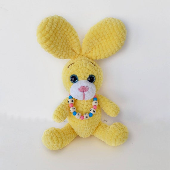 yellow bunny stuffed animal