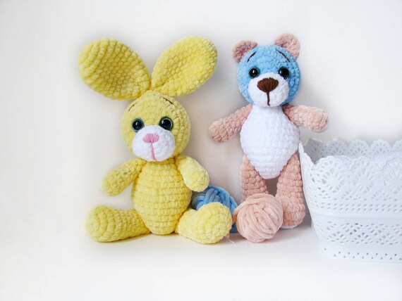 teddy bear and bunny