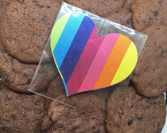 Rainbow Striped "Heart" Pasties