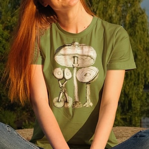 Pilz-T-Shirt: Vintage botanische Pilz-Illustration