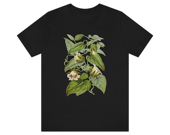 Codonopsis Javanica // Campanomoea // Vintage Illustration Print Crewneck Tee // House Plant T Shirt // Botanical Unisex Jersey //