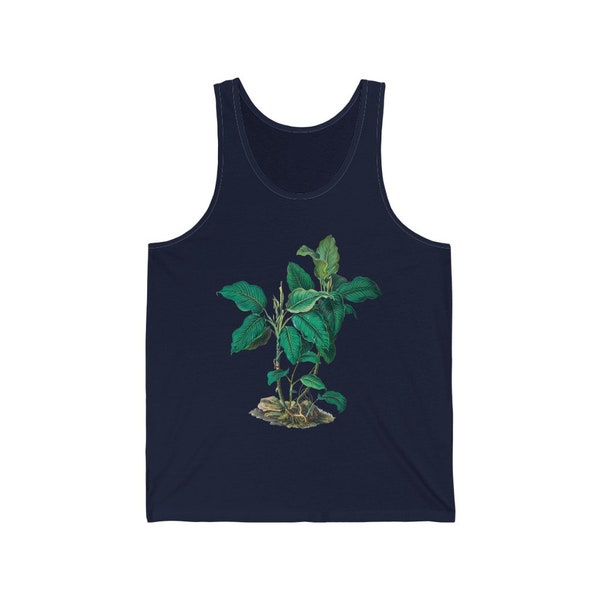 Dieffenbachia Seguine Robusta // Vintage Illustration Print Loose Fit Unisex Tank // House Plant Gardening // Botanical Tank //