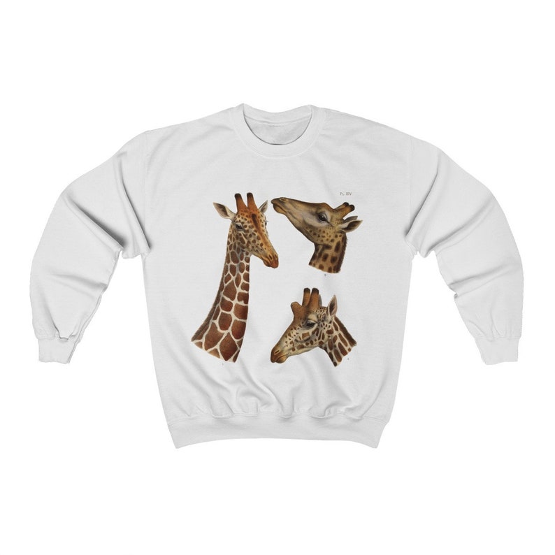 Giraffe Sweater Vintage Giraffe Print Crewneck Sweatshirt - Etsy