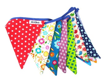 Pennant chain letters colorful Pennant garland fabric garland colorful, names, personalisable, personalized