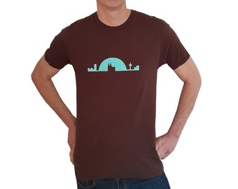 retro Männer T-Shirt Köln Skyline braun Shirt Kölner Dom Koeln Geschenk Kölner