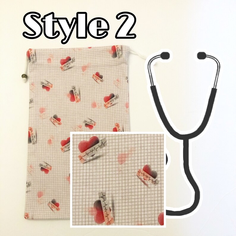 Drawstring Stethoscope Bag / Nurses Stethoscope Case Etsy