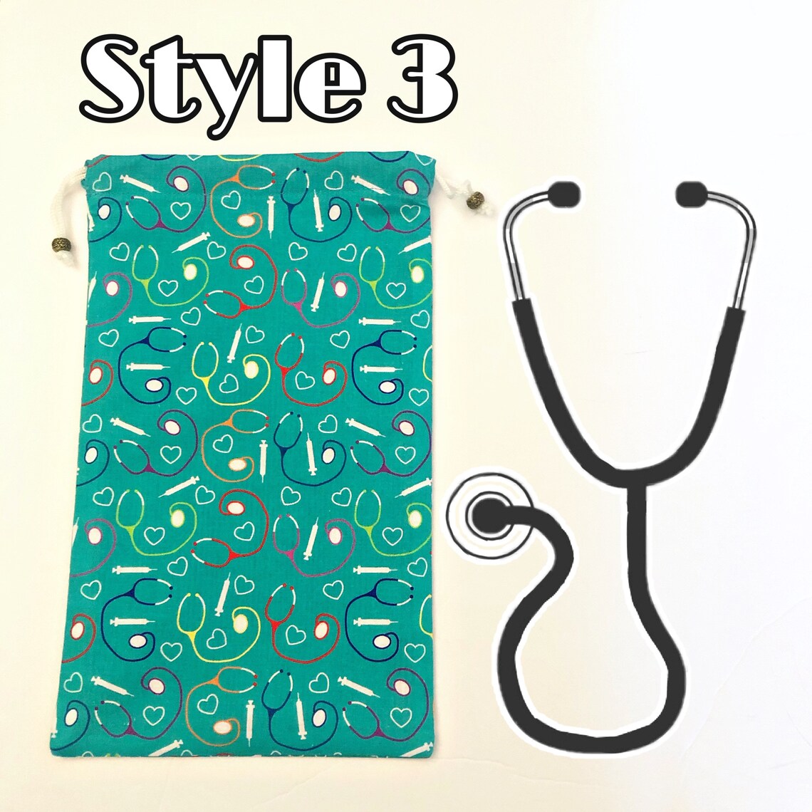 Drawstring Stethoscope Bag / Nurses Stethoscope Case Etsy