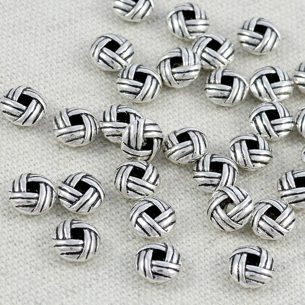 20 Metallperlen Antik Silber 6x3mm Spacer, Rondelle Perlen Zwischenperlen