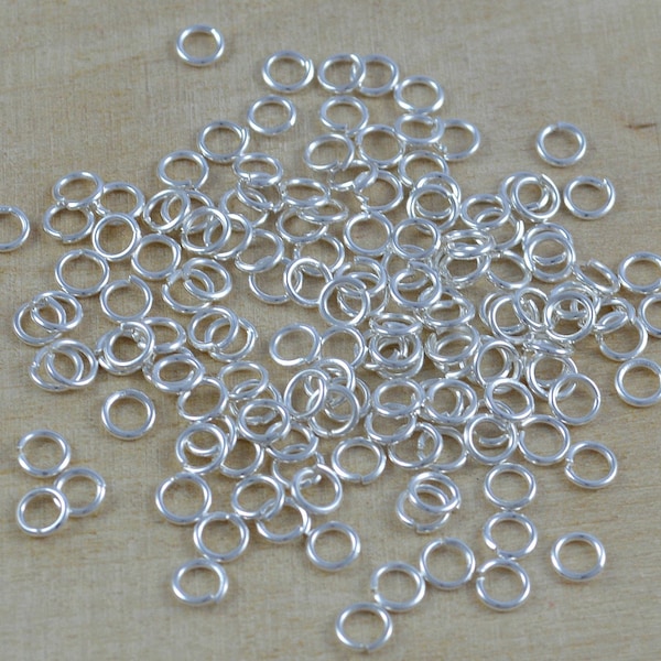 150 x Binderinge Silber Ösen 4 mm Biegeringe