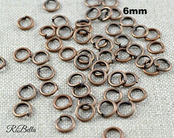 100 bending rings in copper paints 6 mm