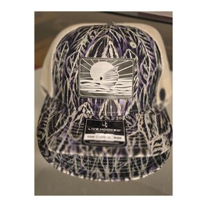 Sunset Redish engraved patch hat