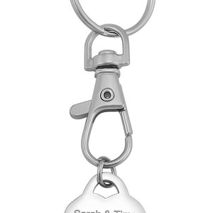 Personalized keychain with engraving heart pendant made of stainless steel personalized gifts