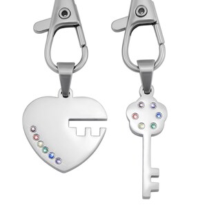 Personalized keychain with engraving heart with key pendant made of stainless steel personalized gifts