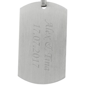 hanessa gravierte dog tag kette mit wunsch gravur etsy