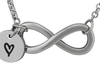 Personalisierte Kette mit Gravur Unendlichkeit Infinity Halskette aus Edelstahl personalisierte Geschenke