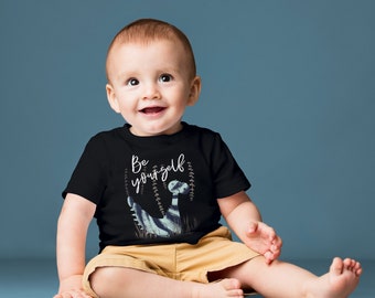 Baby tshirt 0-36 months with print t-shirts with saying "Be Yourself" t-shirt for toddler 0 , 1 , 2 , 3 years