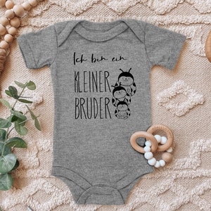 Blue Stork Baby Body &quot;I am a little brother&quot; Ladybug Boys Gift for Birth for Birthday Toddler Short Sleeve Organic Cotton