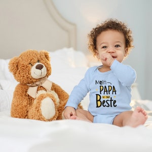 Baby Body &quot;My Dad is the Best&quot; Saying Gift for Father for Birthday Father&#39;s Day for Toddler Long Sleeve Organic Cotton