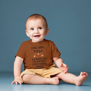 Baby T-shirt 0-36 months with print T-shirt with saying &quot;Don&#39;t worry daddy I&#39;ll annoy you&quot; stars T-shirt