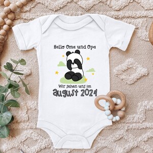 Baby Body "Hello Grandma and Grandpa, we'll see you soon" Pregnancy Announcement, Pregnancy for Toddler Short Sleeve Organic Cotton