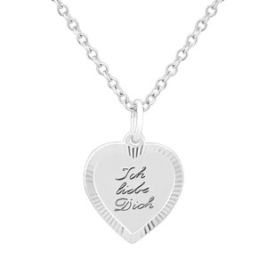 Collier personnalisé avec gravure pendentif coeur en argent sterling 925 cadeaux personnalisés femme, petite amie, maman