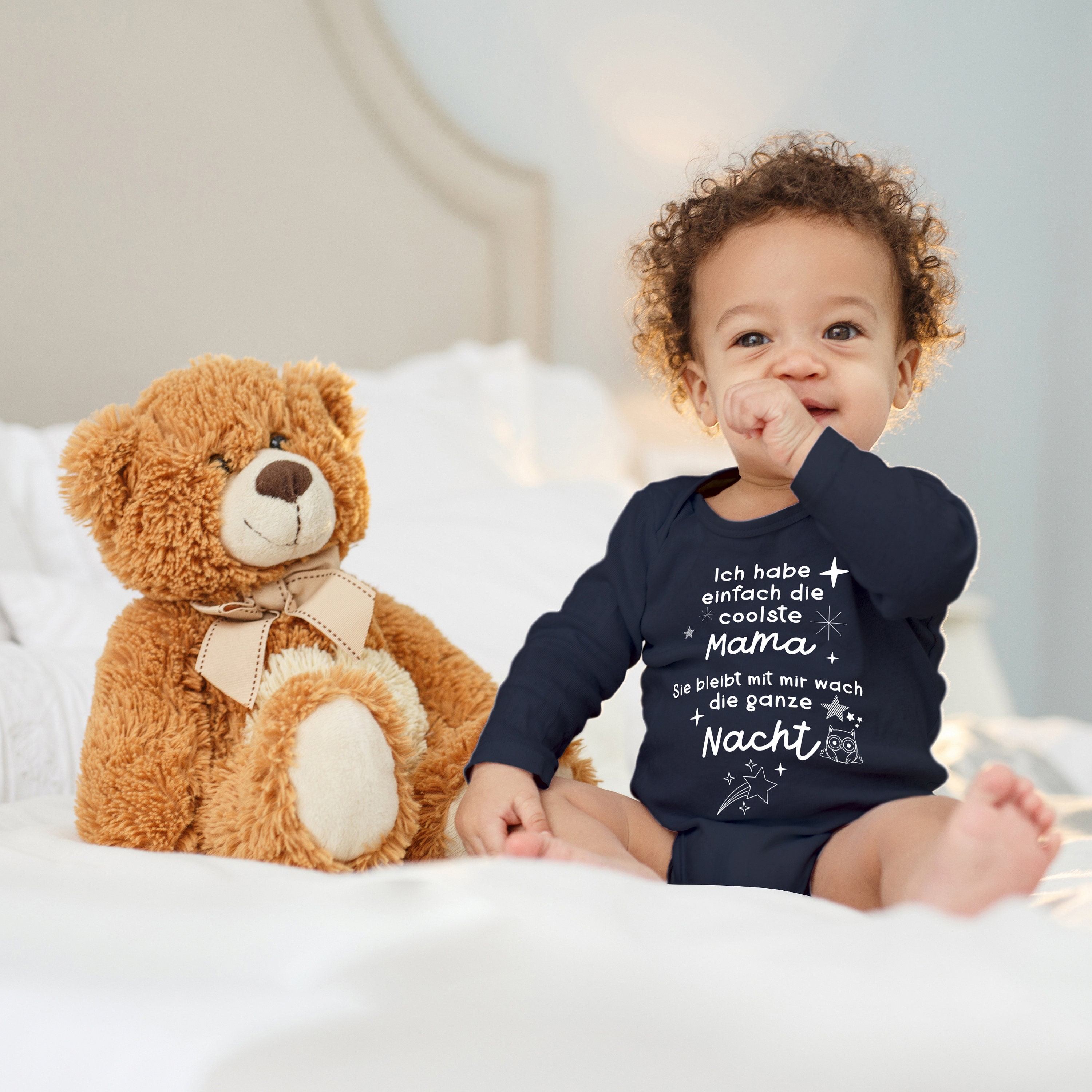 Blauer-Storch Body Pour Bébé Licorne étoiles Nom Fille Cadeau Naissance